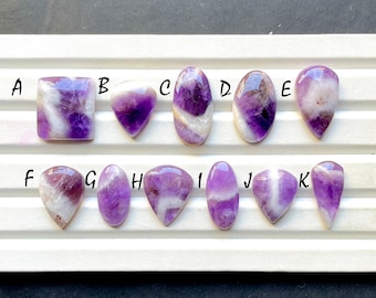 Selected Amethyst Lace Cabochon Loose Gemstone For Jewelry Making, Natural Amethyst Lace Gemstone Cabochon For Wire Wrap - 30764-30774