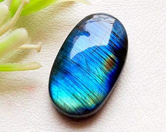 Natural Blue Labradorite Cabochon Loose Gemstone For Jewelry Making, AAA+ Natural Blue Labradorite Cabochon For Wire Wrap - 23052-23055