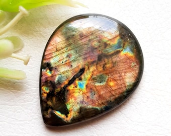 Electric SPECTROLITE LABRADORITE Cabochon Loose Gemstone, Spectrolite Labradorite For Handmade Jewelry and Wire wrap - 14142-14145