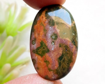 Ocean Jasper Cabochon Loose Gemstone For Jewelry Making, AAA+ Natural Ocean Jasper Gemstone For Handmade Jewelry and Wire Wrap - 23666-23669