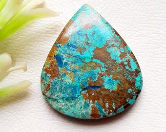 SHATTUCKITE Cabochon Loose Gemstone For Jewelry Making, AAA+ Natural Shattuckite Cabochon For Handmade Jewelry And Wirewrap  -  20130-20133