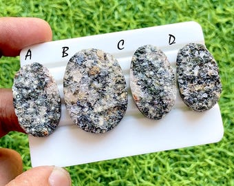 Celestial Reef Ocean Jasper Druzy Cabochon For Wire Wrap, Sparkling Crystal Galaxy Stone, Orbicular Gemstone For Jewelry Making -37375-37378