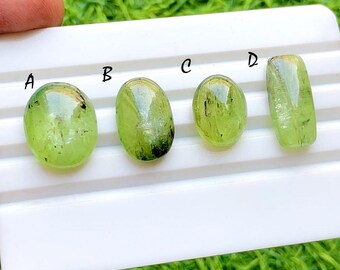 NEW Green Kyanite Cabochon Loose Gemstone For Jewelry Making, AAA+ Natural Green Kyanite Cabochon Gemstone For Jewelry - 34858-34861