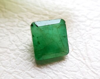 EMERALD Faceted Loose Gemstone For Jewelry Making | Size : 6X6X4 MM | Natural Faceted Emerald For Handmade Jewelry - 7250