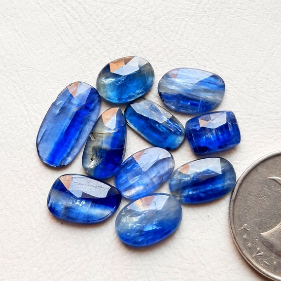Lot De Pierres Kyanite Bleue Naturelle - Environ 100 Carats, 3-4 Pièces Poli Cabochon - Neuf Inde