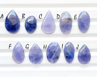 IOLITE Cabochon Loose Gemstone For Jewelry Making, Natural Iolite Gemstone Cabochon For Handmade Jewelry And Wire Wrap - 26092-26101