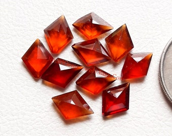 Top Quality Hessonite Garnet Lozenge Cut Gemstone - Natural Hessonite 9x6 mm Kite Shape 10 Pieces Lot For Jewelry Making, Pendant, Ring