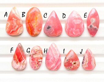 Amazing GUMMY Rhodochrosite Cabochon Loose Gemstone For Jewelry Making, AAA+ Natural Rhodochrosite Cabochon For Wire Wrap - 25111-25120