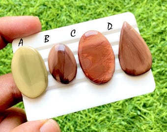 New Mexican Imperial Jasper Cabochon Loose Gemstone For Jewelry Making, AAA+ Natural Imperial Jasper Gemstone For Wire Wrap - 36793-36796