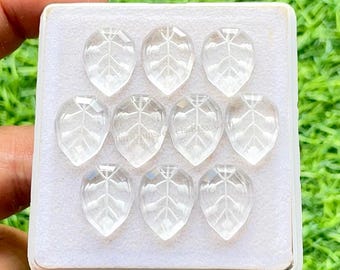 Clear Quartz Precision Hand Cut And Carved 12X16 MM Pear Shape Gemstone 5 Pieces Lot For Jewelry Making, AAA+ Natural Clear Quartz Jewelry