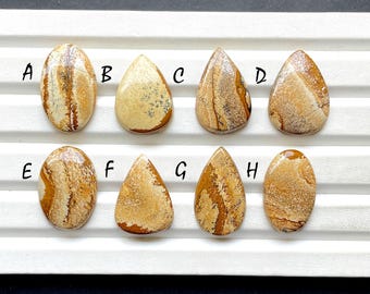 NEW Picture Jasper Cabochon Loose Gemstone For Jewelry Making, AAA+ Natural Picture Jasper For Handmade Jewelry And Wire Wrap - 28980-28987