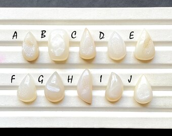 WHITE Window Druzy Cabochon Loose Gemstone For Jewelry Making, AAA+ White Window Druzy For Handmade Jewelry And Wire Wrap - 31621-31630