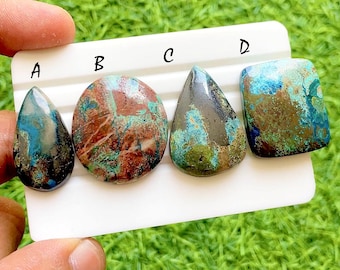 Quantum Quattro Cabochon Loose Gemstone For Wire Wrap, High Polish Natural Quantum Quattro Gemstone For Handmade Jewelry - 38031-38034