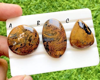 NEW Brown Pietersite Cabochon Loose Gemstone For Jewelry Making, Natural Pietersite Gemstone For Handmade Jewelry & Wire Wrap - 36941-36943