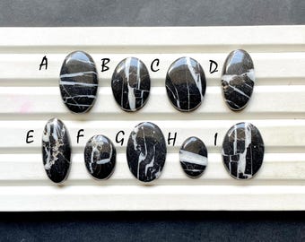 ORTHOCERAS FOSSIL Cabochon Loose Gemstone For Jewelry Making, AAA+ Natural Orthoceras Fossil Gemstone Cabochon For Wire Wrap - 31375-31383