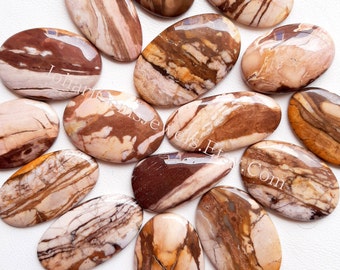 New Coconut Jasper Gemstone Cabochon Wholesale Lot By Weight With Different Shapes And Sizes Used For Jewelry Making