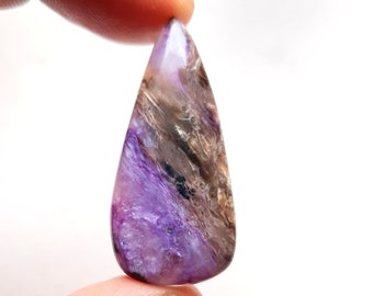 CHAROITE Cabochon Loose Gemstone For Jewelry Making | Size : 43X20X6 MM | AAA+ Natural Charoite Gemstone For Handmade Jewelry - 11384