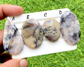 Winter Vein Dendritic Agate Cabochons, AAA+ Natural Scenic Dendritic Agate Stone, Tree Pattern Gemstone, Artisan Jewelry Supply -35615-35618