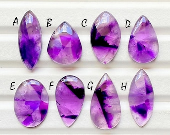 Selected AMETHYST STAR Cabochon Loose Gemstone, Top Quality Rare Amethyst Star Cabochon for Jewelry Making and Wire Wrapping - 24498-24505