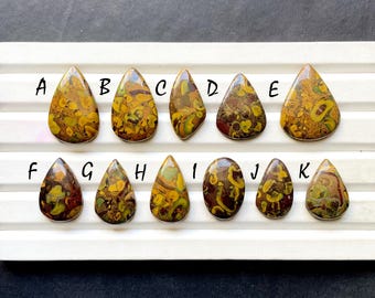 Fruit Jasper Cabochon Loose Gemstone For Jewelry Making, AAA+ Natural Fruit Jasper Gemstone Cabochon For Wire Wrap - 31557-31567