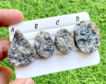 Celestial Reef Ocean Jasper Druzy Cabochon For Wire Wrap, Sparkling Crystal Galaxy Stone, Orbicular Gemstone For Jewelry Making -37383-37386