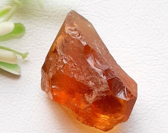 Natural Citrine Raw Crystal Loose Gemstone | Size : 34X16X7 | 67 Carat AAA+ Rare Raw Citrine Crystal For Jewelry Making - 6653