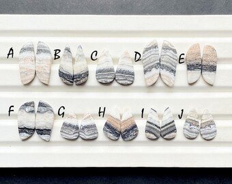 NEW Zebra Jasper Pair Cabochon Gemstone For Handmade Jewelry, AAA+ Natural Zebra Jasper Gemstone Matching Pairs For Earrings - 27383-27392