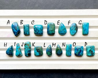 Selected Deep Blue Azurite Cabochon Loose Gemstone For Jewelry Making, AAA+ Natural Deep Blue Azurite Gemstone For Wire Wrap - 32745-32760