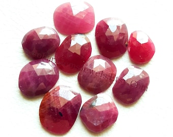 Ruby Rose Cut Loose Gemstone, 100% Natural Ruby Rose Cut Flat Back Gemstone 10 Pcs Lot For Jewelry Making, Pendant