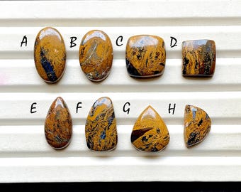 NEW Brown Pietersite Cabochon Loose Gemstone For Jewelry Making, Natural Pietersite Gemstone For Handmade Jewelry & Wire Wrap - 32266-32273