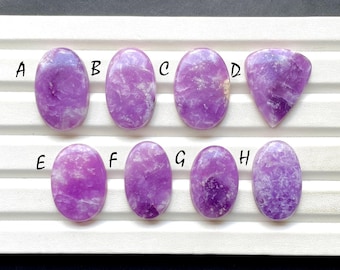 Purple Lepidolite Cabochon Loose Gemstone For Jewelry Making, AAA+ Natural Lepidolite Gemstone Cabochon For Wire Wrap - 28988-28995