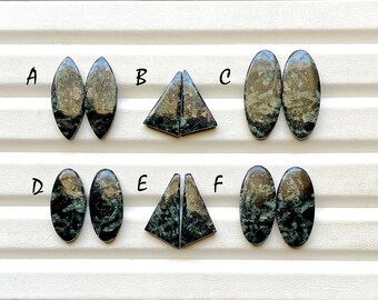 Gabru Jasper Pair Cabochon Loose Gemstone For Jewelry Making, AAA+ Natural Gabru Jasper Matching Pair Cabochon For Earring - 29434-29439