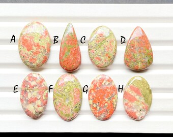 Unakite Jasper Cabochon Loose Gemstone For Jewelry Making, AAA+ Unakite Jasper Gemstone For Handmade Jewelry And Wire Wrap - 27981-27988