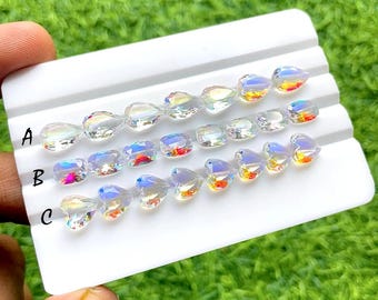 Aurora Opal Faceted Fancy Shape With Pointed Back Gemstone Lot For Jewelry Making, AAA+ Aurora Opal Lot For Handmade Jewelry - 27309-27311