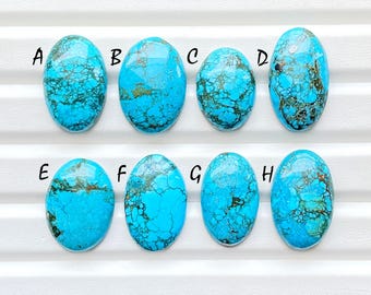 Selected Magnesite Turquoise Cabochon Loose Gemstone For Jewelry Making, AAA+ High Polish Magnesite Turquoise For Wire Wrap - 24786-24793