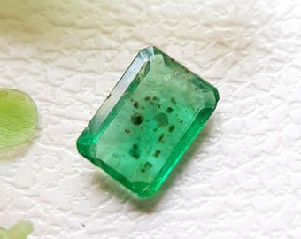 EMERALD Faceted Loose Gemstone For Jewelry Making | Size : 7X5X2 MM | Natural Faceted Emerald For Handmade Jewelry - 7252