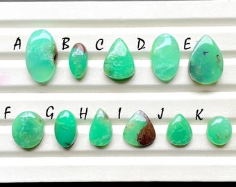 Selected Chrysoprase Cabochon Loose Gemstone For Jewelry Making, Natural Chrysoprase Cabochon For Handmade Jewelry & Wire Wrap - 31162-31172
