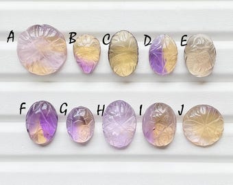 Beautiful Ametrine Hand Carved Cabochon Loose Gemstone For Jewelry Making, AAA+ Natural Ametrine Gemstone For Wire Wrap - 24872-24881