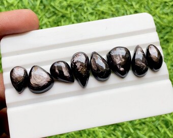 Hypersthene Cabochon Loose Gemstone 8 Pieces Lot For Jewelry Making | Size : 19-14 MM | AAA+ Natural Hypersthene For Handmade Jewelry-30321