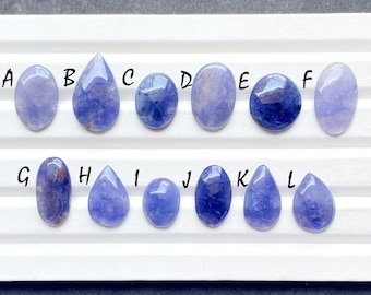 IOLITE Cabochon Loose Gemstone For Jewelry Making, Natural Iolite Gemstone Cabochon For Handmade Jewelry And Wire Wrap - 26080-26091