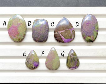 NEW Stichtite With Purpurite Cabochon Loose Gemstone For Jewelry Making, AAA+ Natural Stichtite With Purpurite For Wire Wrap - 29129-29135