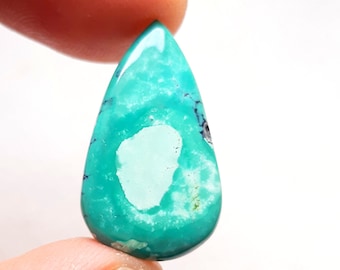 Tibetan Turquoise Cabochon Loose Gemston| Size: 27X15X3 | Natural Tibetan Turquoise For Handmade Jewelry and Wirewrap - 11393