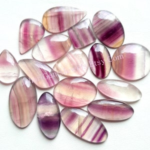 MULTI FLUORITE Cabochon, Wholesale Lot Fluorite Cabochon By Weight With Different Shapes And Sizes For Jewelry Making