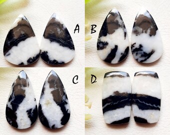 Latest White BUFFALO TURQUOISE Pair Cabochon Loose Gemstone, AAA+ Buffalo Turquoise Pair For Handmade Jewelry And Wire Wrap - 14297-14300