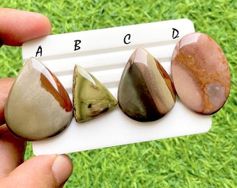 Desert Mirage Jasper Cabochon Loose Gemstone For Jewelry Making, AAA+ Natural Landscape Jasper Gemstone For Wire Wrap - 35334-35337