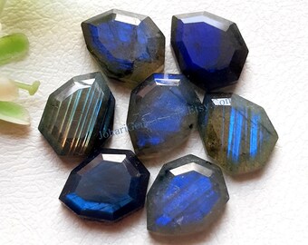 Labradorite Fancy Cut Pear With Flat Back Gemstone 10 Pieces Lot | Size : 10X14 MM | AAA+ Natural Labradorite Used For Jewelry Making