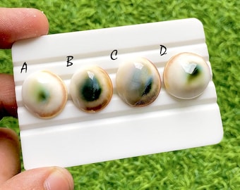 Natural Australian Shell Cabochon Loose Gemstone For Jewelry Making, Ocean Inspired Pearl Gemstone, Round Jewelry Stone Single - 37784-37787