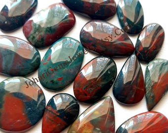 Designer BLOODSTONE Cabochon Wholesale Lot By Weight With Different Shapes And Sizes Used For Jewelry Making