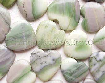 New SERPENTINE Heart Shape Cabochon Wholesale Lot By Weight With Different Shapes And Sizes Used For Jewelry Making