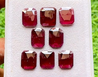 Garnet 10x12 MM Cushion Shape Rosecut With Flat Back 10 Pcs Gemstone Lot For Jewelry Making, AAA+ Natural Garnet Used For Handmade Jewelry